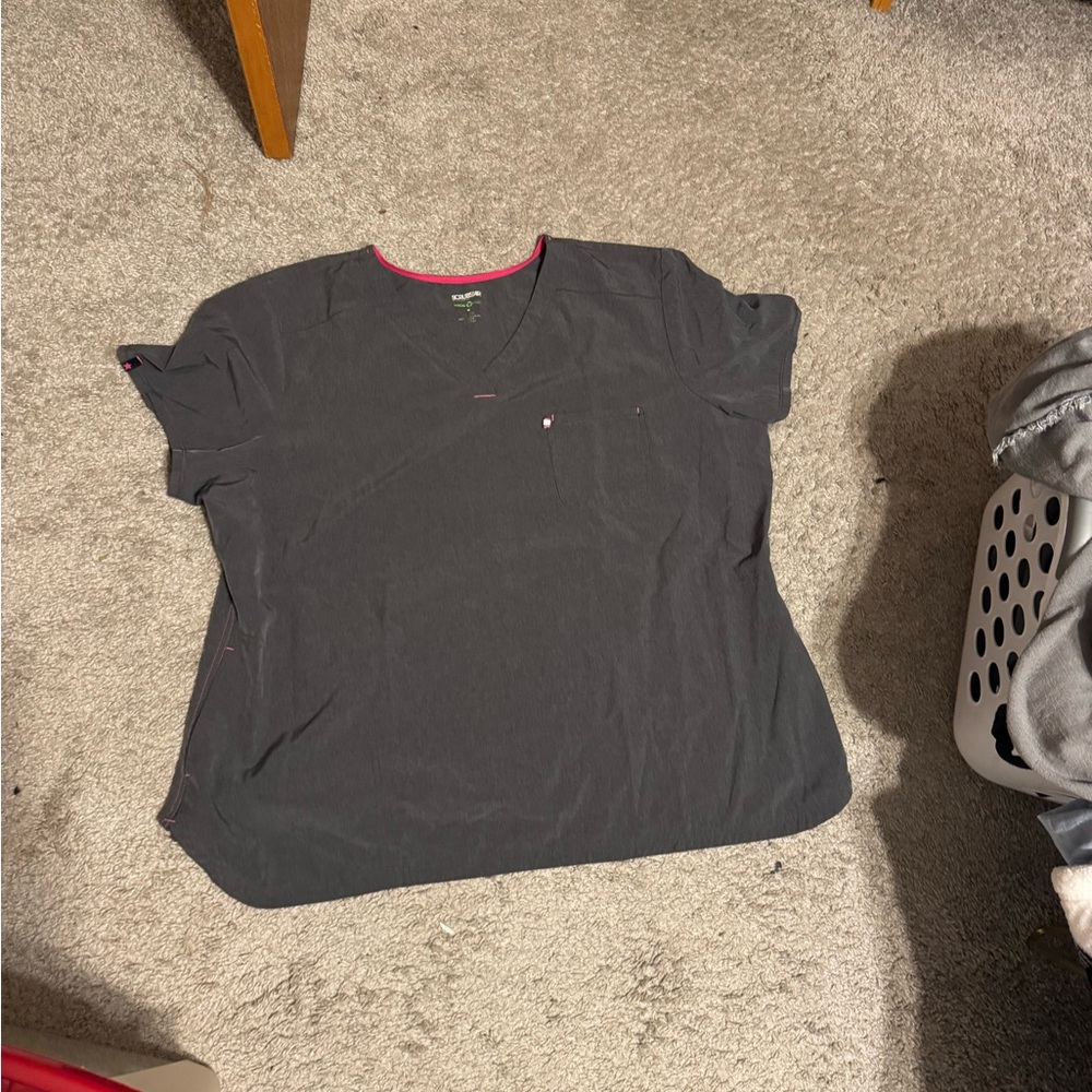 Women's Grey Scrub Top